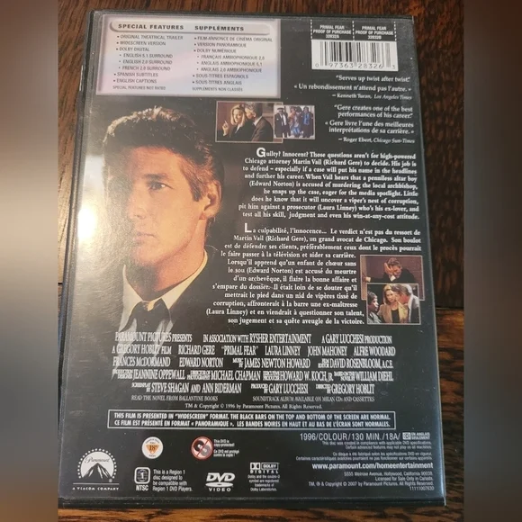 PRIMAL FEAR/ RICHARD GERE - Picture 2 of 2